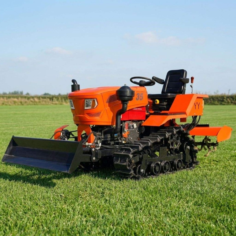 Farming Equipment For Agriculture - Traktor Crawler 4WD Rotary Tiller 35HP,
