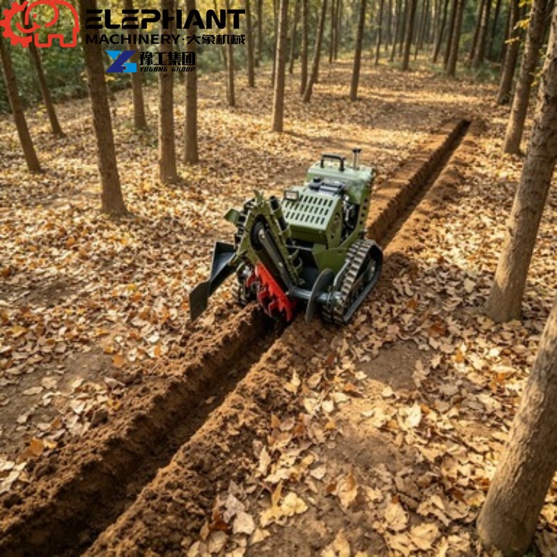 Farming Agriculture Project - Tracked Trencher, Mesin Pembuat Parit Mini