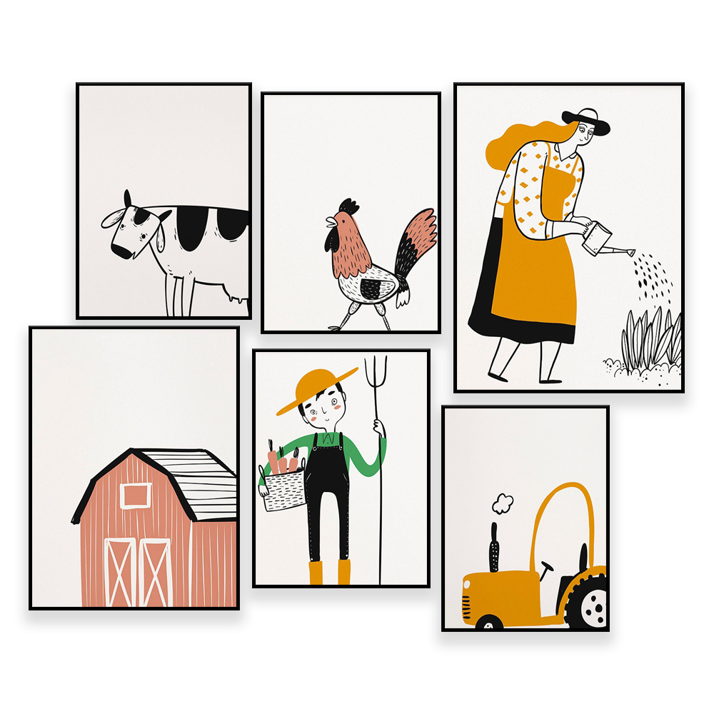 Agriculture Farming Cartoon - Dinding Galeri Pertanian-4-H, pendidikan ag, kelas