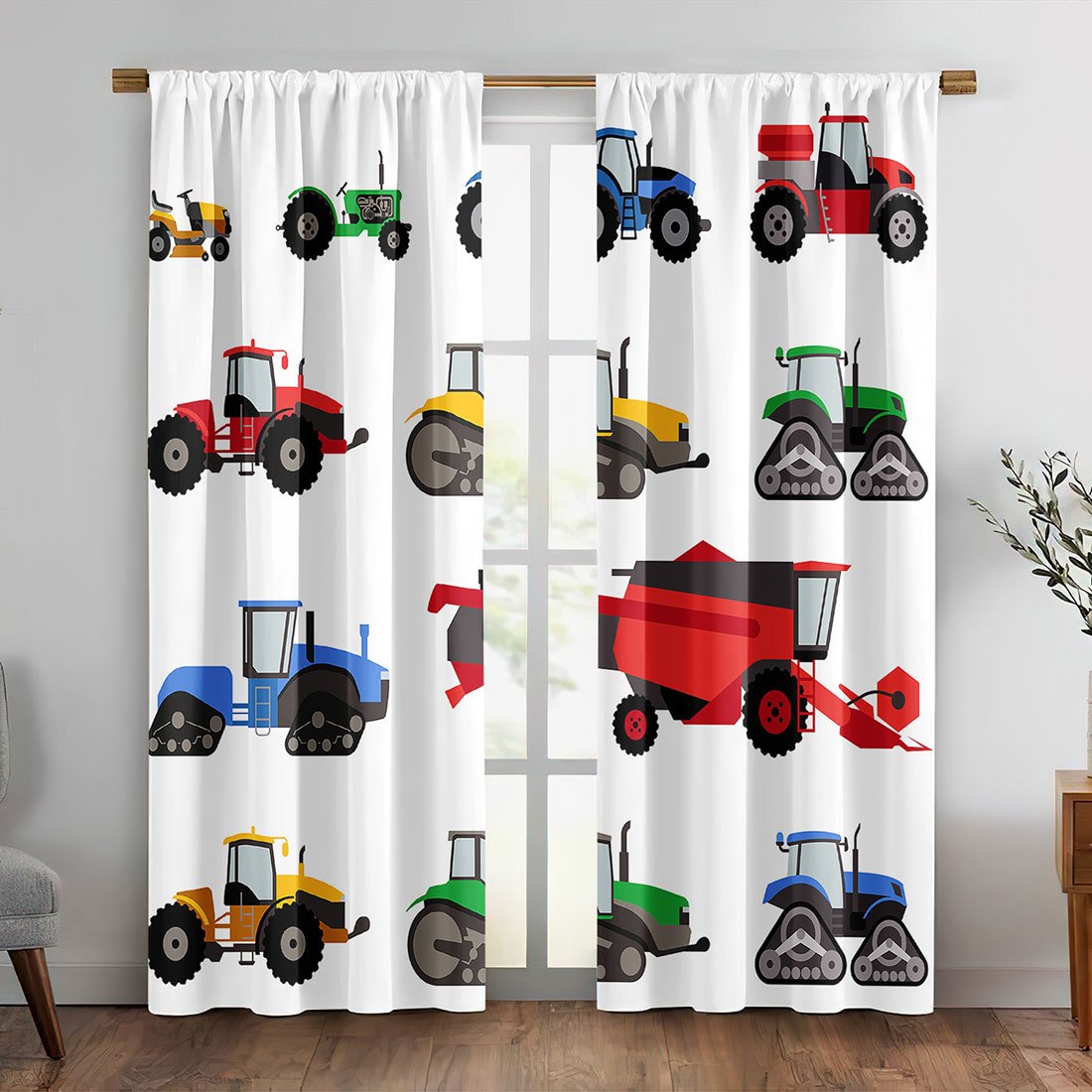 Tirai Traktor Kartun Berwarna- - Agriculture Farming Cartoon ulasan dan harga