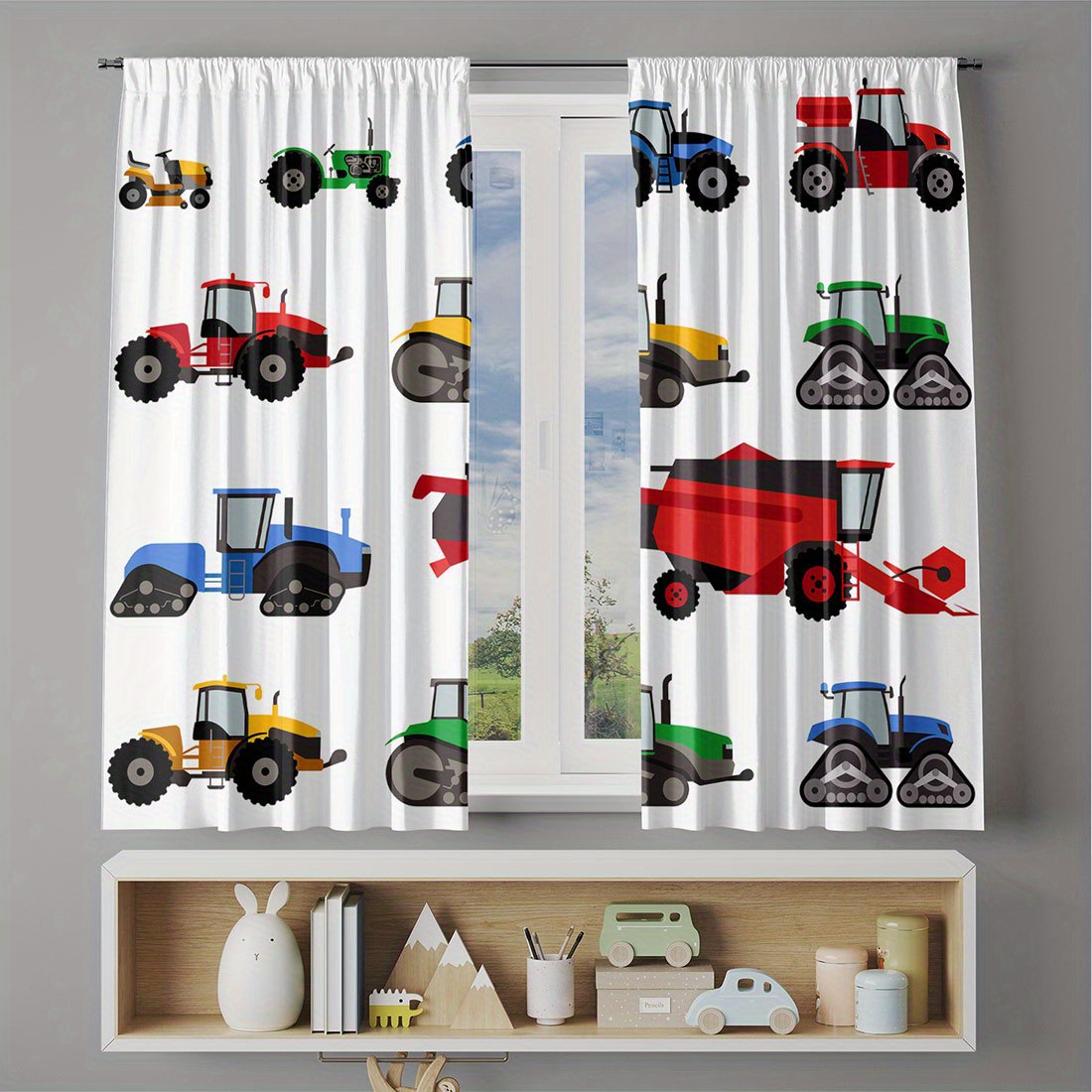 Tirai Traktor Kartun Berwarna- - Agriculture Farming Cartoon ulasan dan harga
