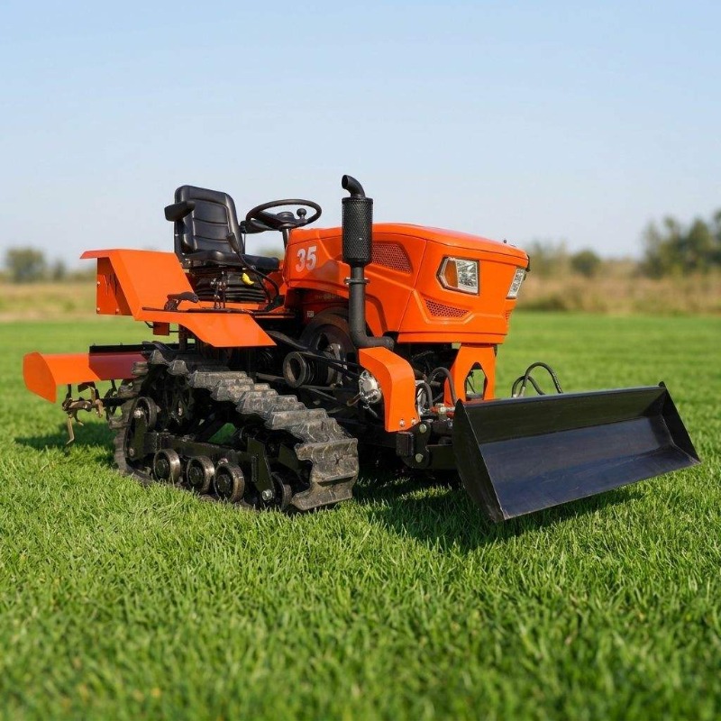 Traktor Crawler 4WD Rotary Til - Farming Equipment For Agriculture ulasan dan harga