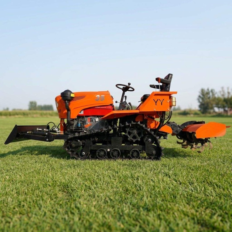 Traktor Crawler 4WD Rotary Til - Farming Equipment For Agriculture ulasan dan harga